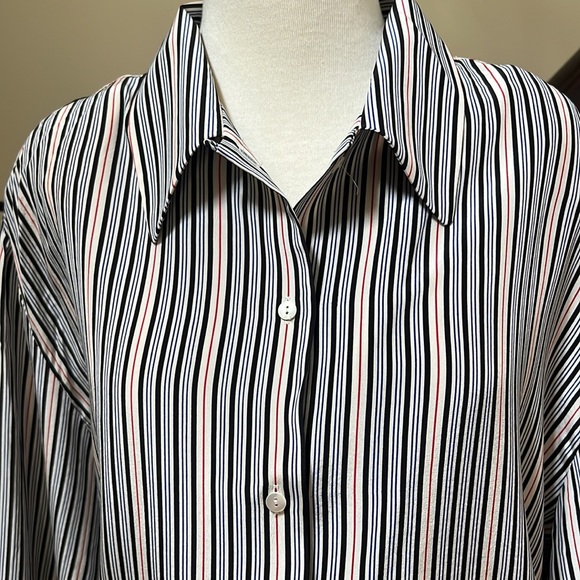 Talbots stripped silk shirt - Picture 2 of 10